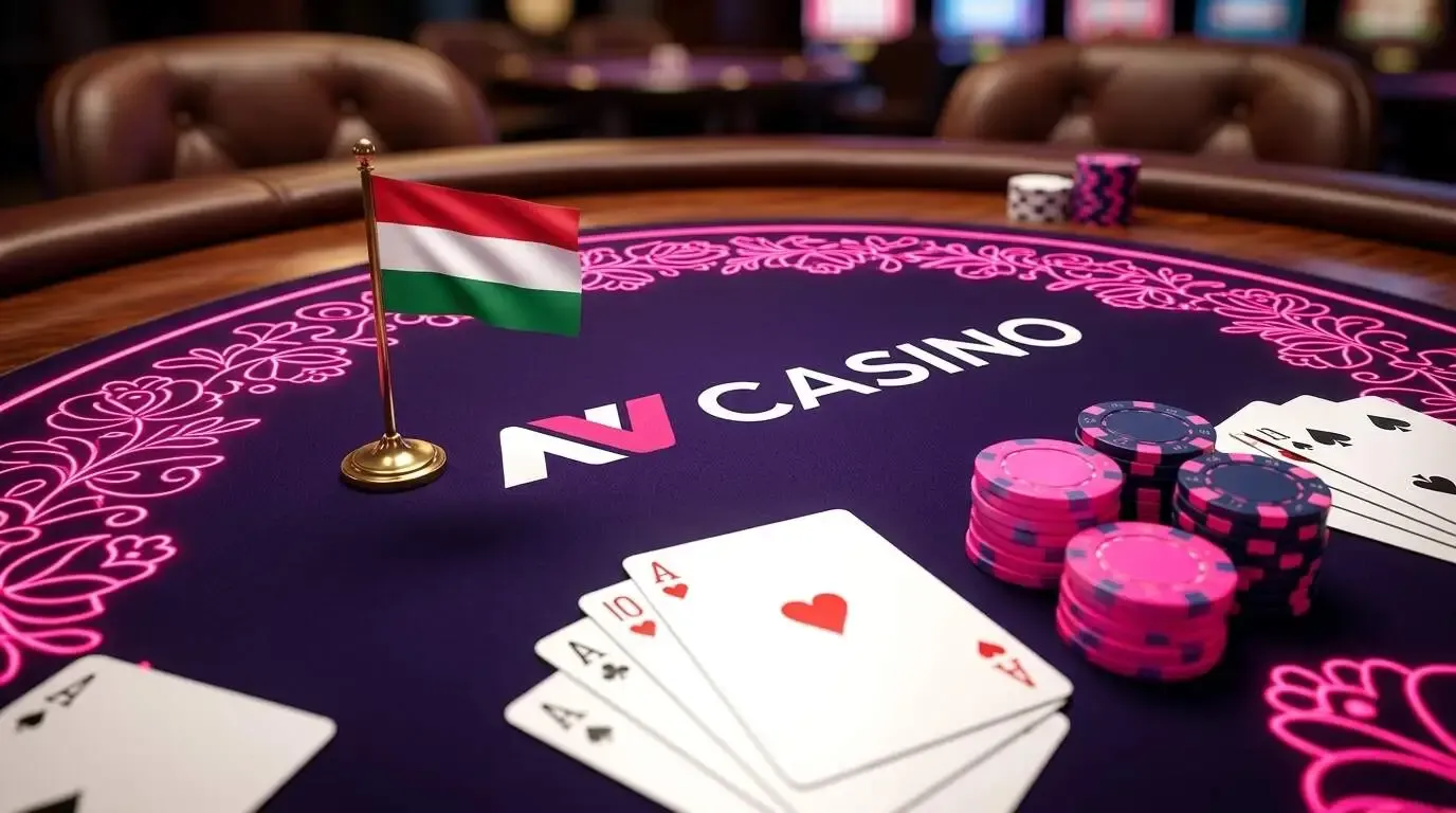 Blackjack table with cards and